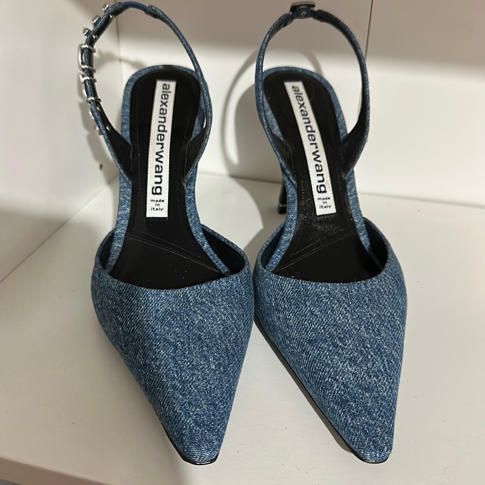 Alexander Wang Denim Slingback Pumps